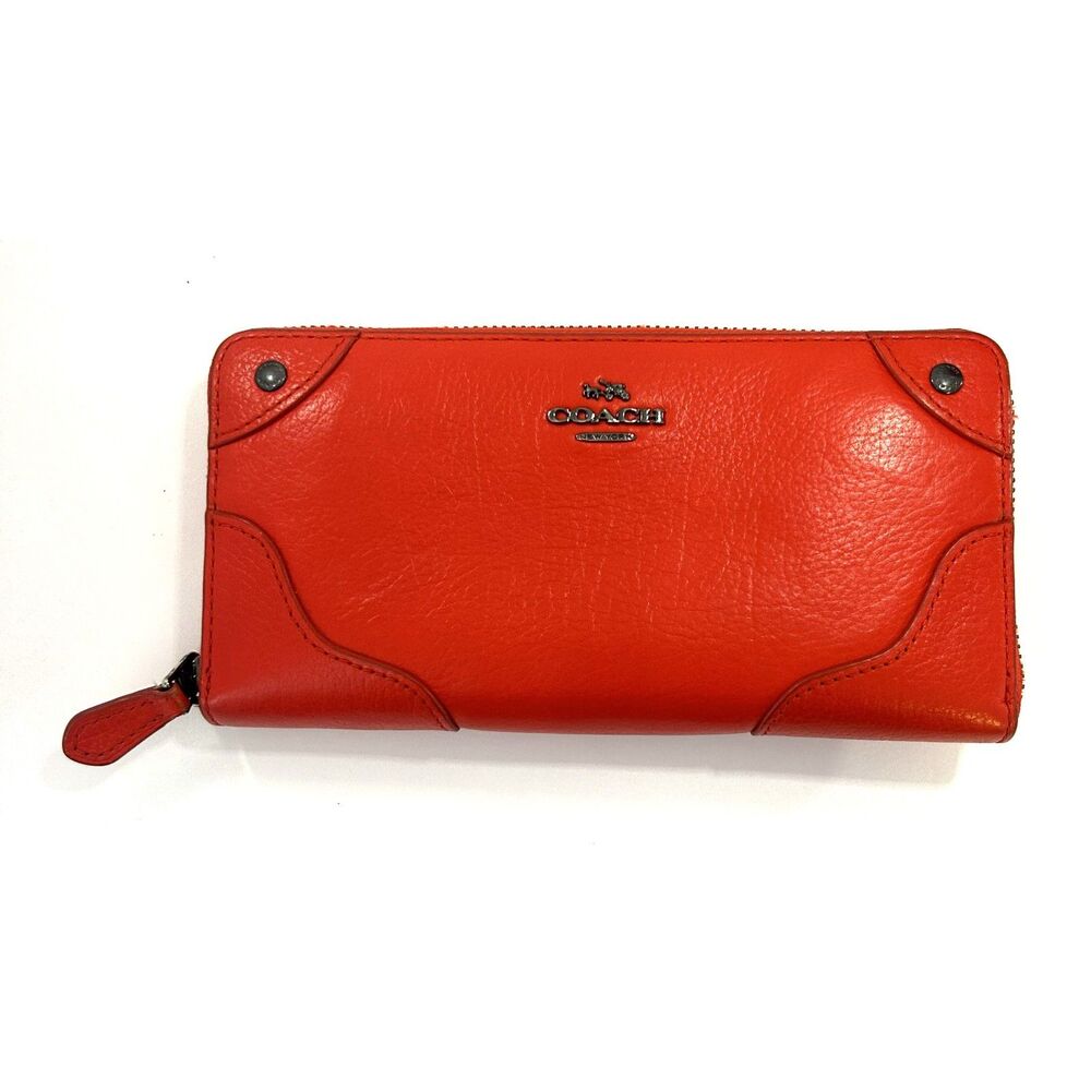 Coach Mickie Leather Satchel Crossbody & Matching Wallet Set - Cardinal Red - Picture 14 of 16